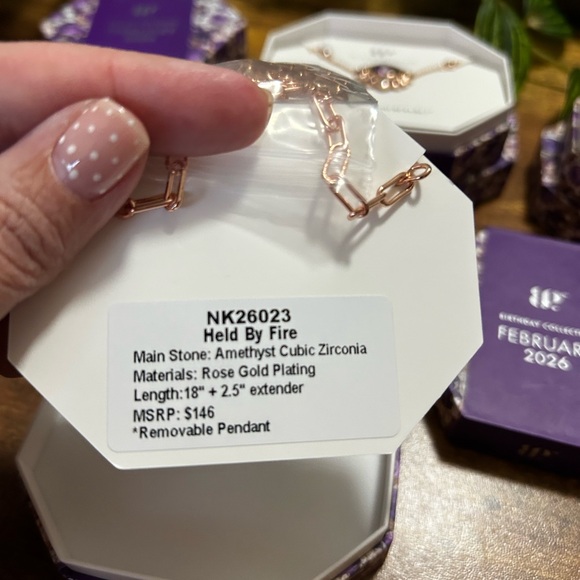 Bomb Party February 2026 Three Matching Necklaces for Layering, Rose Gold - Picture 5 of 7